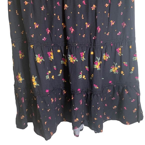 NWT Row A Mini Dress Black with Floral Print Size Small - Picture 3 of 6